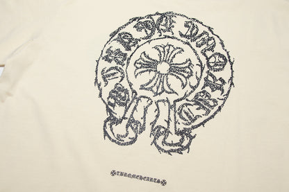 Chrome Hearts Sanskrit Horseshoe Cross T-shirt TB36