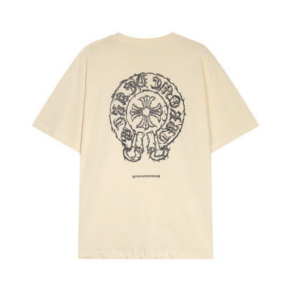 Chrome Hearts Sanskrit Horseshoe Cross T-shirt TB36