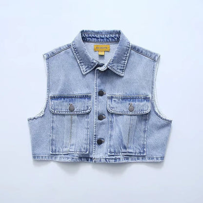Women Vest Retro Loose Slimming and Short