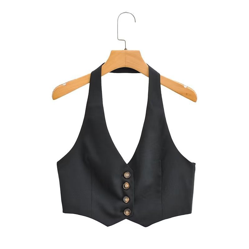 Women Vest Single-Breasted Vest