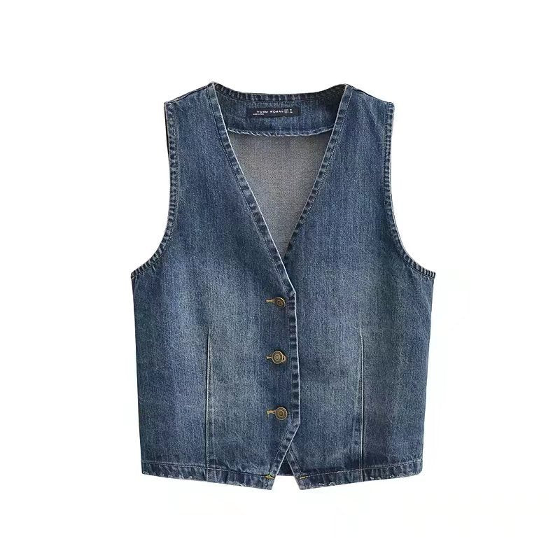 Women Vest Sleeveless Slim Fit Figure Flattering Vest