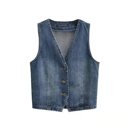 Women Vest Sleeveless Slim Fit Figure Flattering Vest