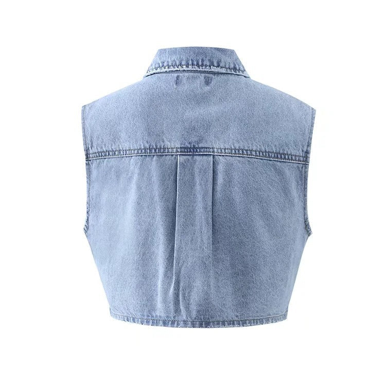 Women Vest Retro Loose Slimming and Short