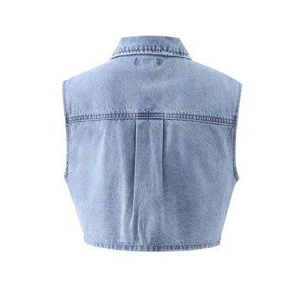 Women Vest Retro Loose Slimming and Short
