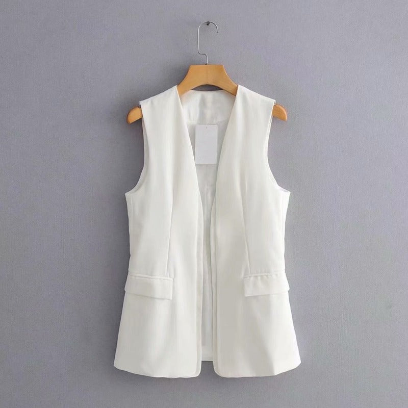 Women Vest Simple Graceful Suit Vest