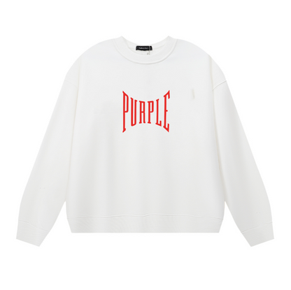 Purple  Men's Long-Sleeve T-shirt Sweatshirt 1156