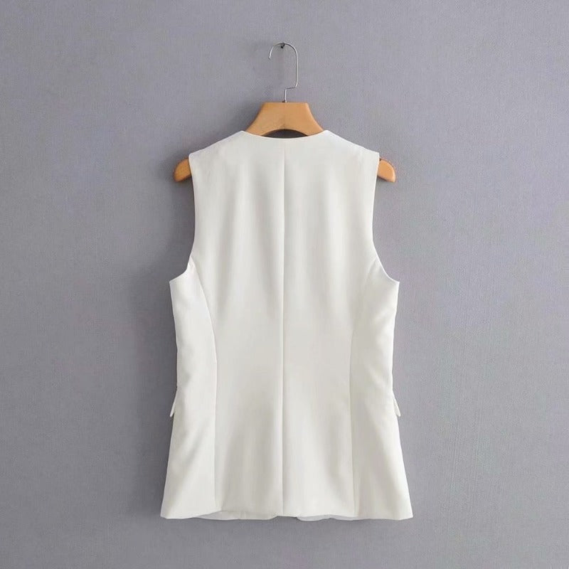 Women Vest Simple Graceful Suit Vest