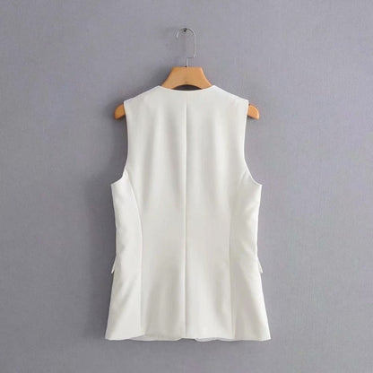 Women Vest Simple Graceful Suit Vest