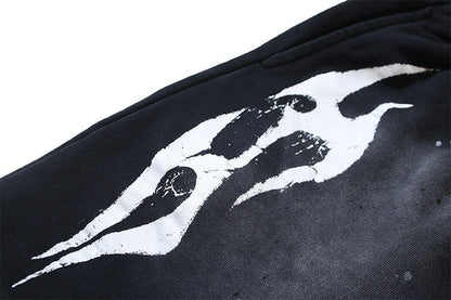 Hellstar Flame Shorts Black