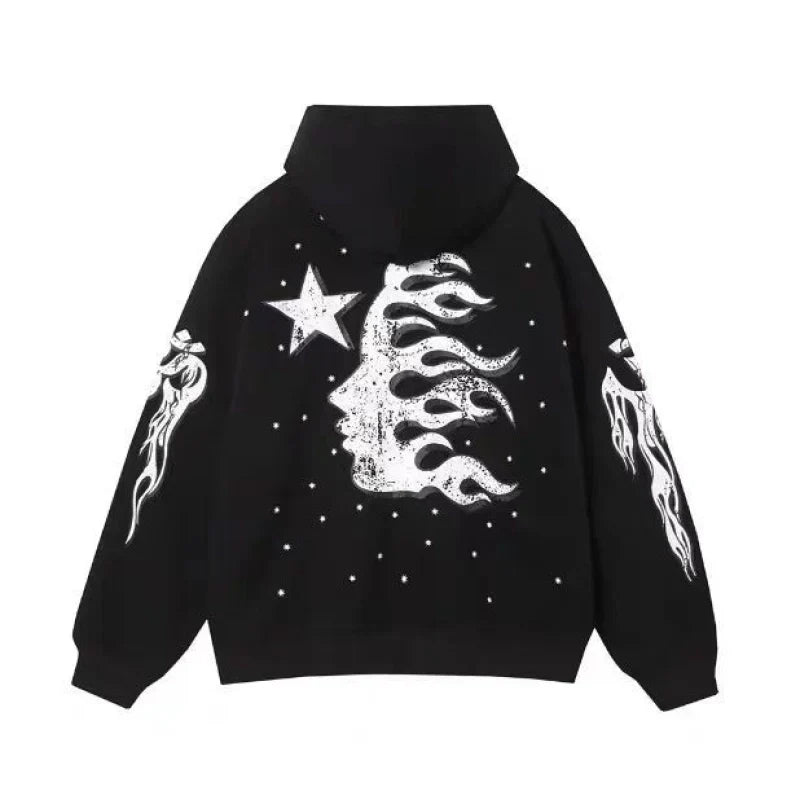 Hellstar P2P Hoodie Black White