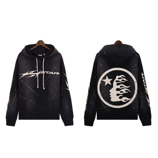 Hellstar Paint Hoodie Black