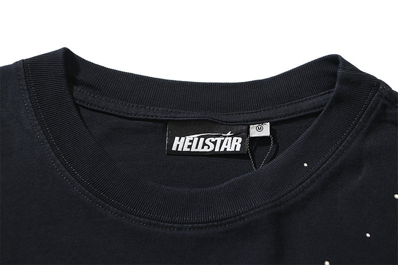 Hellstar Classic Black Tee with White Logo Detail