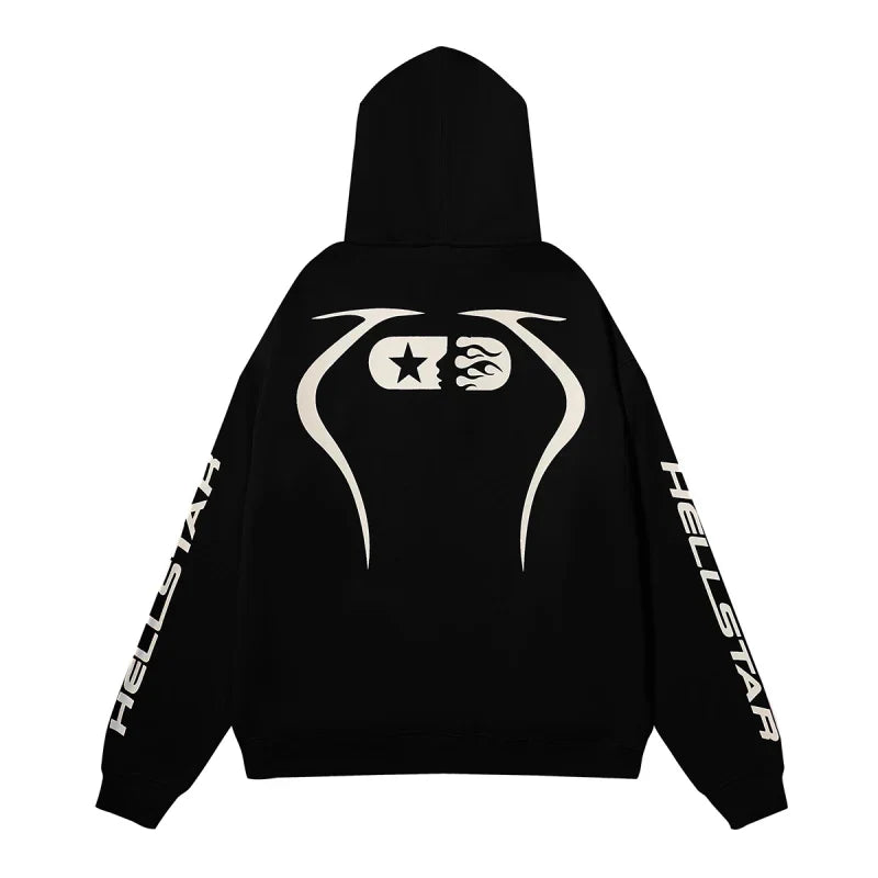 Hellstar Sport Hoodie Black White