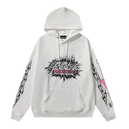Hellstar Sports Flame Hoodie White