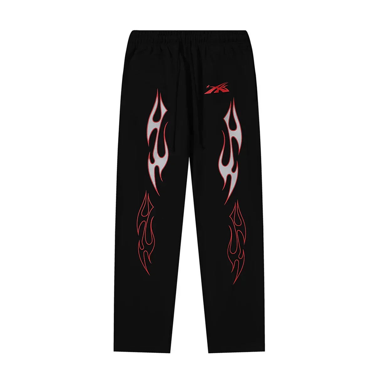 Hellstar Sports Flame Sweatpants Black Red