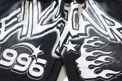 Hellstar Washed 1996 Shorts Black